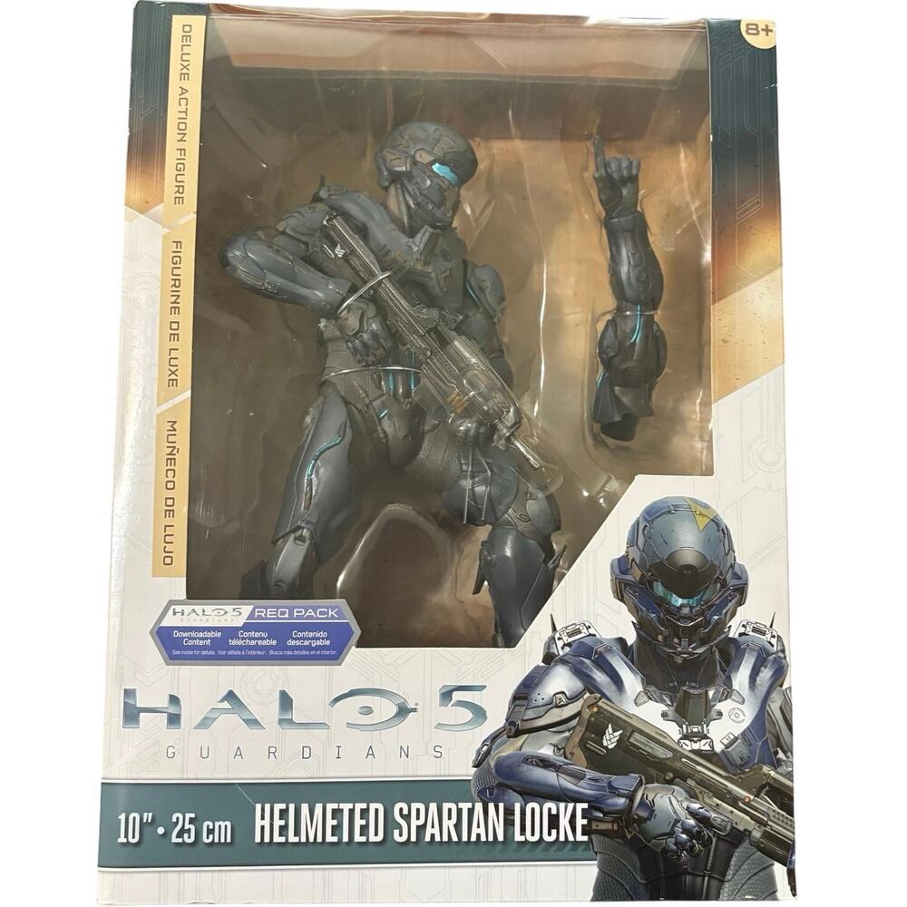 HALO 5 Deluxe Action Figure 10” Helmeted Spartan Locke (New & Sealed in box)